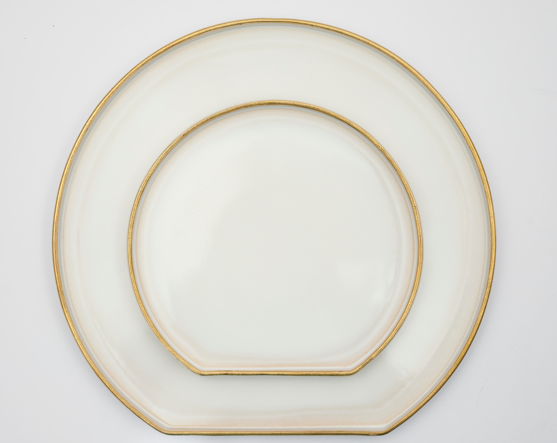 Ivory & Gold Plates