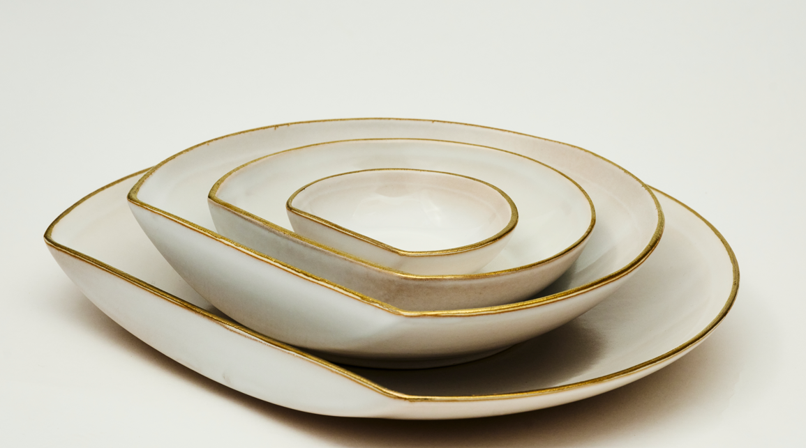 Ivory & Gold Full Set of 4