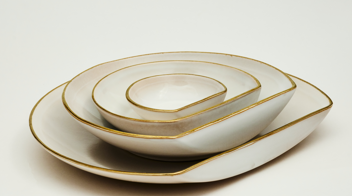 Ivory & Gold Full Set of 4