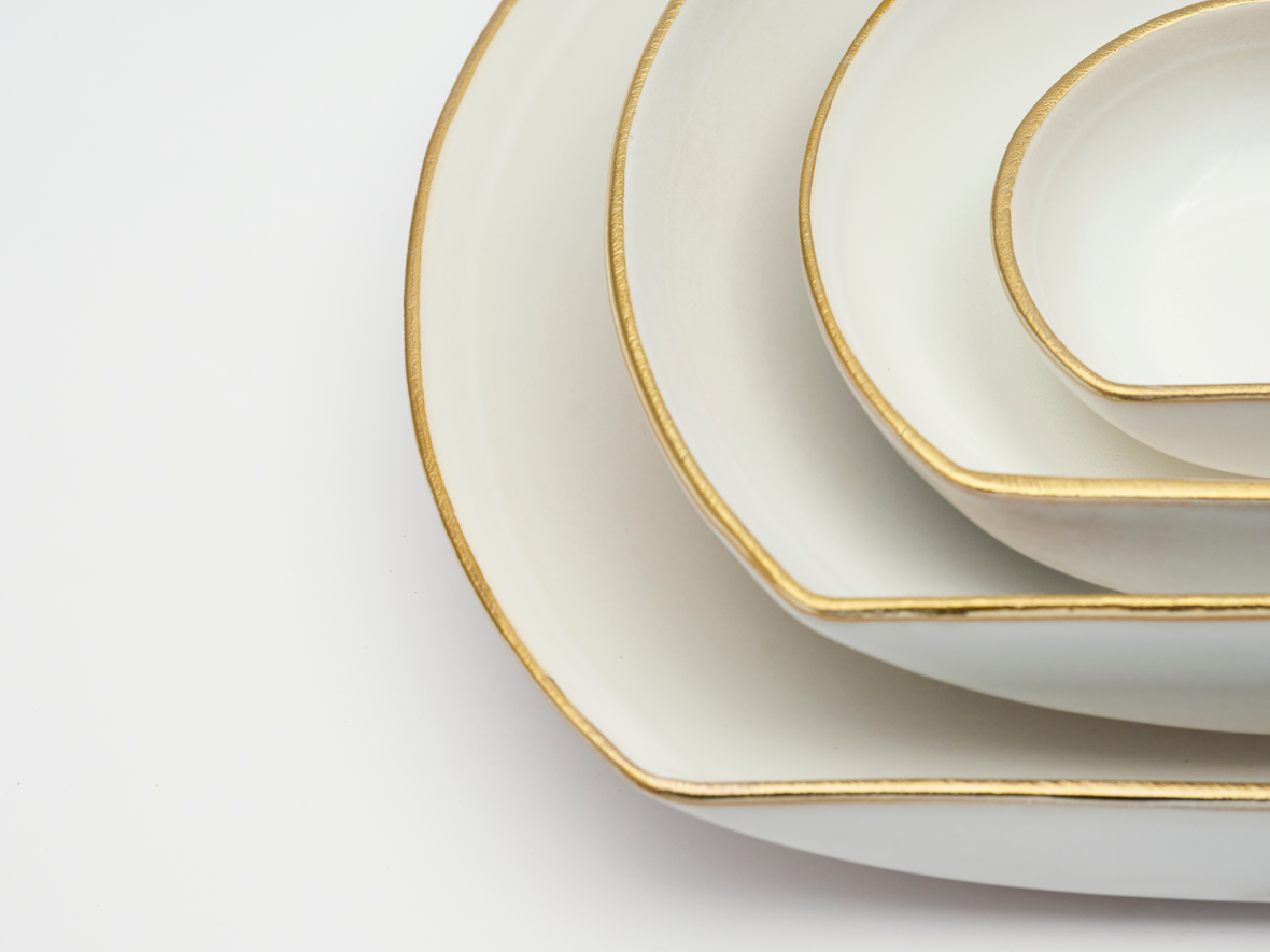 Ivory & Gold Full Set of 4