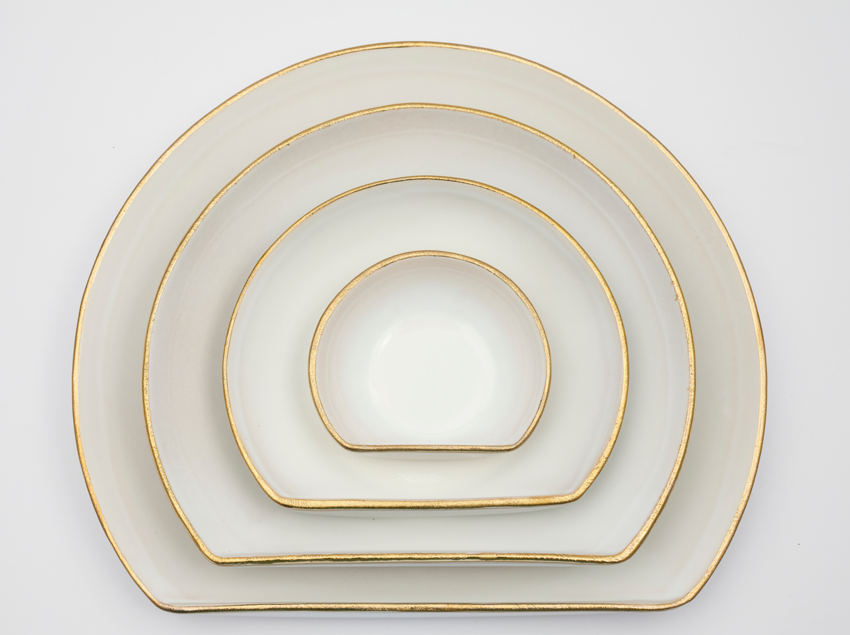 Ivory & Gold Full Set of 4