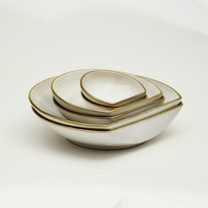 Ivory & Gold - Set of 6