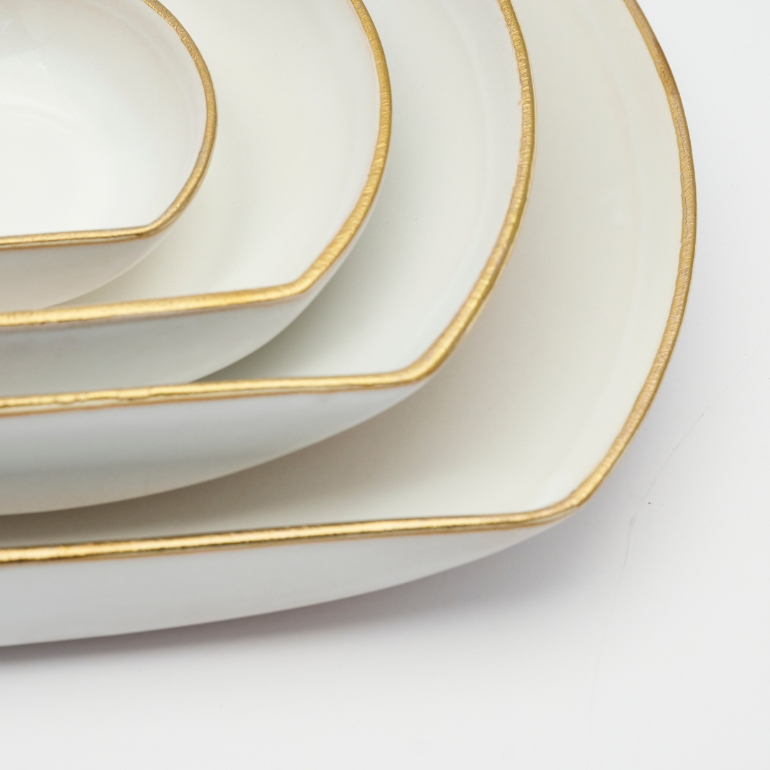 Individual Ivory & Gold Bowls