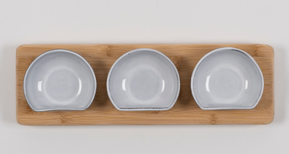 Italian server bamboo Stone Grey