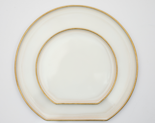 Ivory & Gold Plates